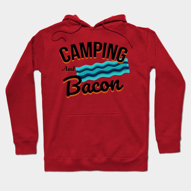 camping and bacon Hoodie by Lin Watchorn 